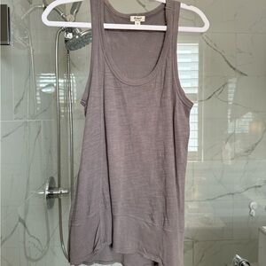 dylan Mauve Gray Scoop Neck Tank Top